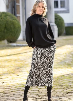 BADER Sweatshirt mit Stehkragen SCHWARZ