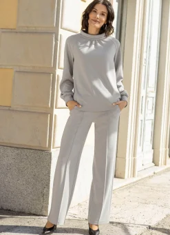 Sale BADER Sweatshirt mit Stehkragen GRAU