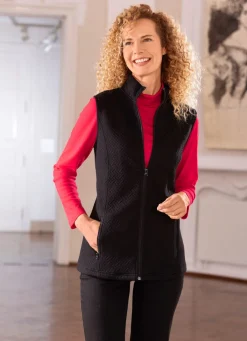 New BADER Sweatweste mit durchgehendem Reißverschluss SCHWARZ