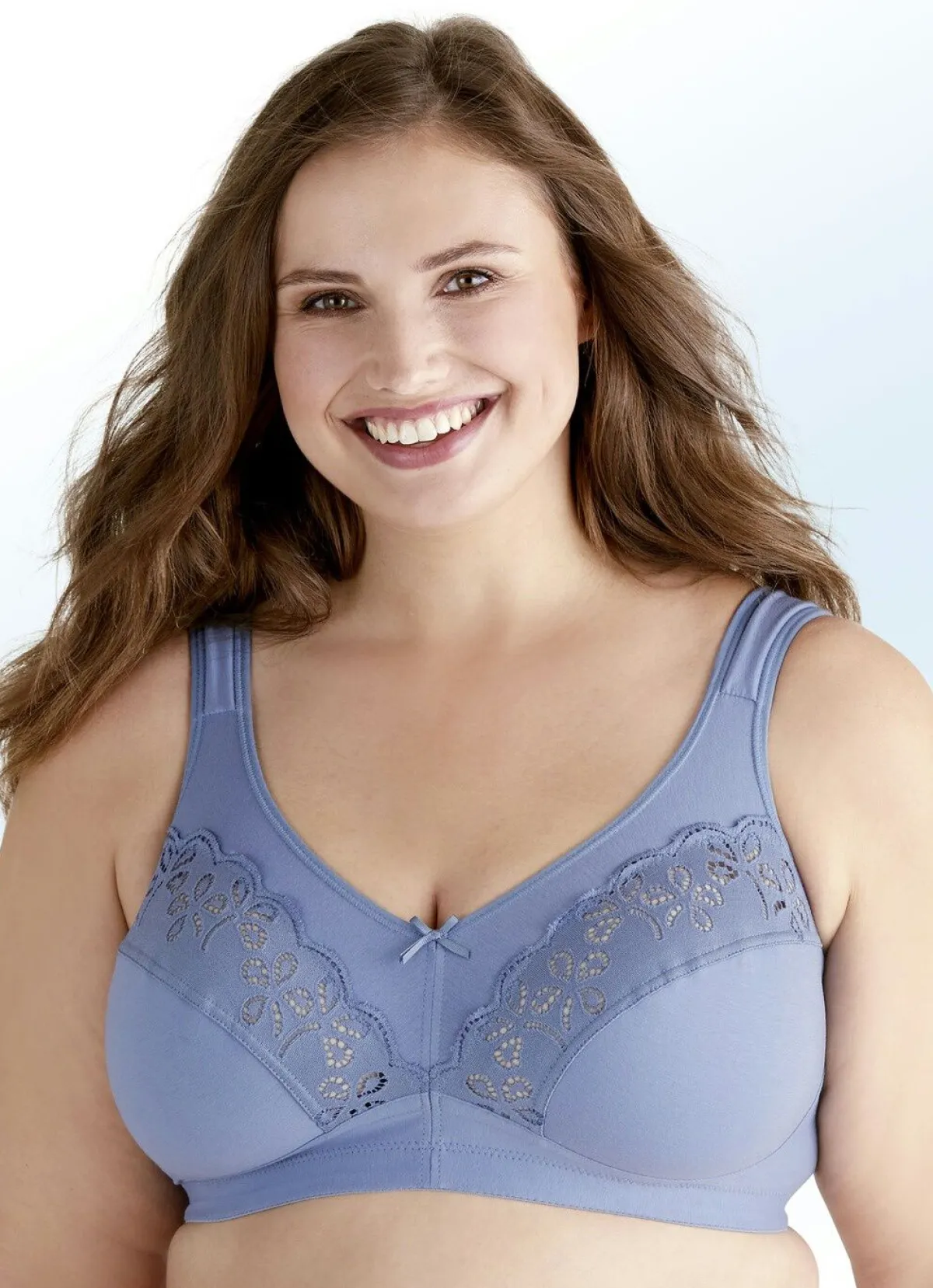 Outlet BADER Swegmark of Sweden BH mit BIO-Baumwolle AZURBLAU
