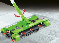 Best BADER Swivel Sweeper Akku-Besen mit Lithium-Ionen-Akku GRÜN