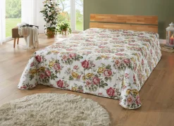 Clearance BADER Tagesdecke mit Karosteppung und Kissenbezüge GELB