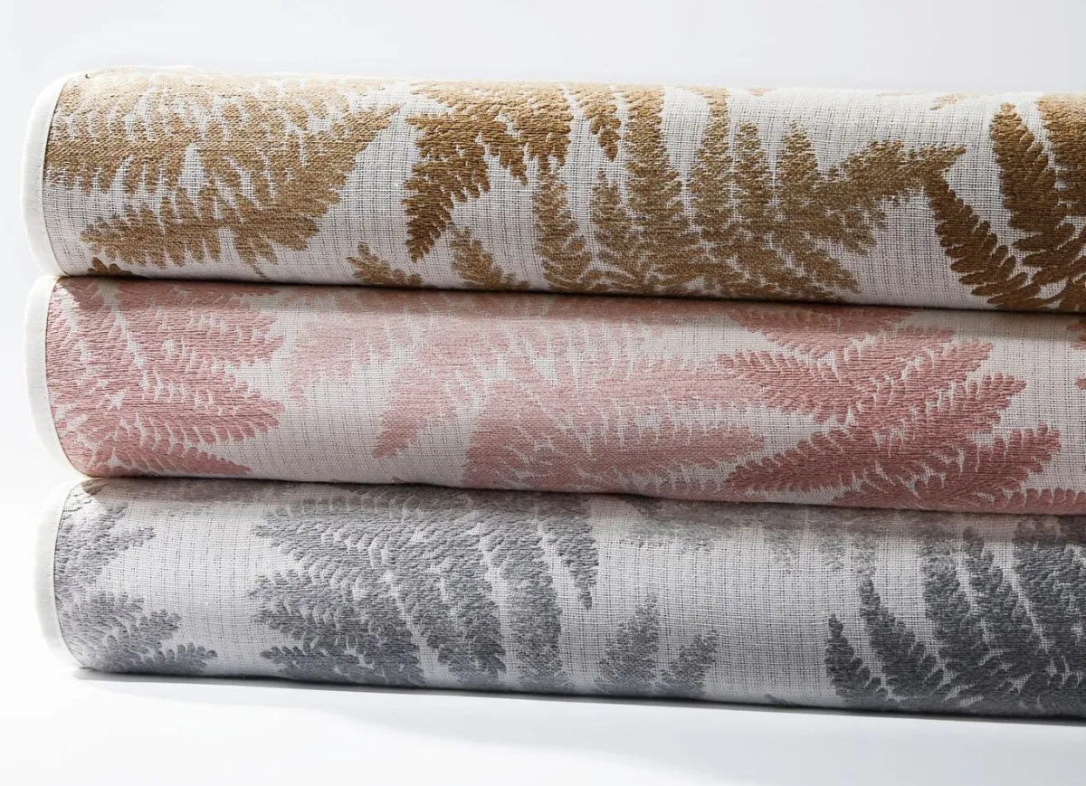 Discount BADER Tagesdecke mit naturnahen Blättermotiven GOLD