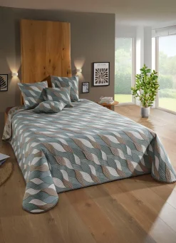 Best BADER Tagesdecke und Kissenbezüge in Jacquard-Qualität GRÜN