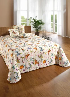 Hot BADER Tagesdecke und Kissenbezüge mit Schmetterlingsmotive BUNT