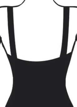 Clearance BADER Tankini in Bandeauform, mit verstell- und abnehmbaren Trägern SCHWARZ-WEISS
