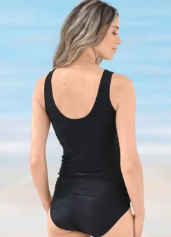 Best BADER Tankini mit platziertem Druckdessin und Softschalen SCHWARZ-BUNT