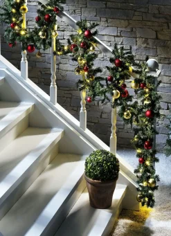Discount BADER Tannengirlande mit Lichterkette aus 80 LEDs GRÜN