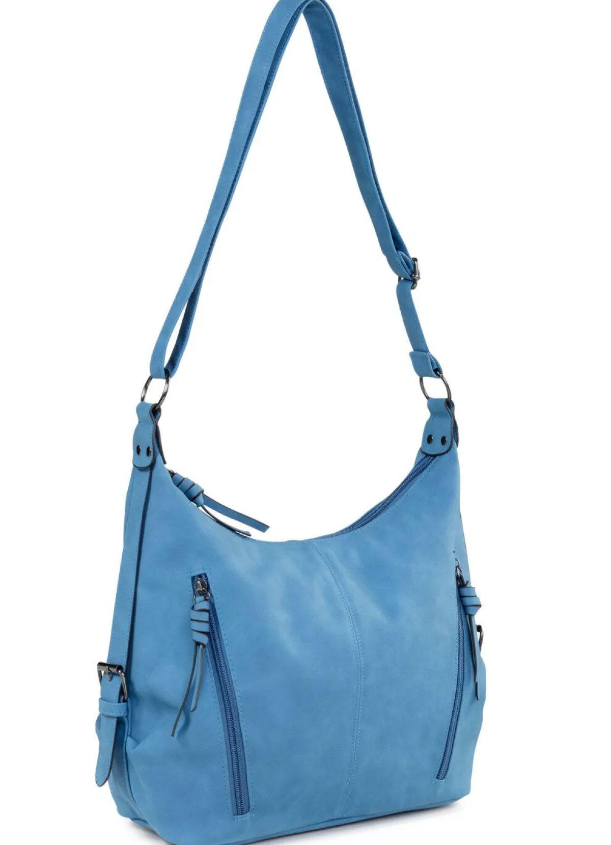 Best BADER Tasche aus weichem, dezent schattiertem Synthetik JEANSBLAU