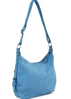Best BADER Tasche aus weichem, dezent schattiertem Synthetik JEANSBLAU