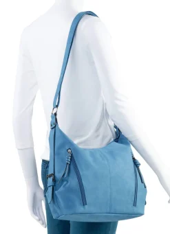 Best BADER Tasche aus weichem, dezent schattiertem Synthetik JEANSBLAU