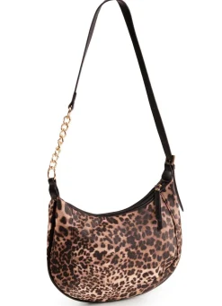 Sale BADER Tasche, Damen, mit verstellbarem Umhängeriemen mit Ketten-Detail BRAUN-SCHWARZ