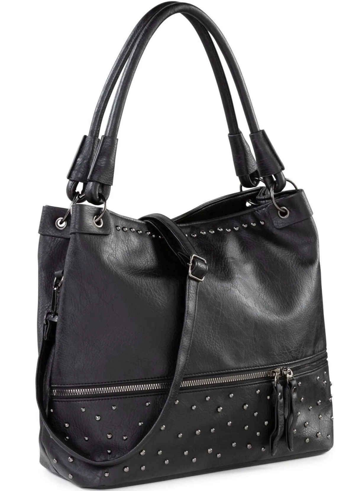 Sale BADER Tasche mit trendigen Ziernieten SCHWARZ