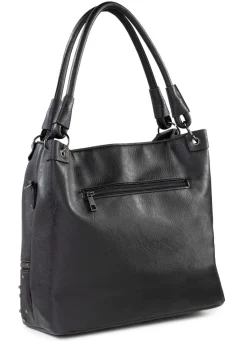 Sale BADER Tasche mit trendigen Ziernieten SCHWARZ