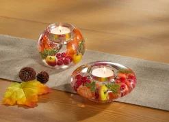 Best DREAMLIGHT Teelichthalter aus Glas BUNT