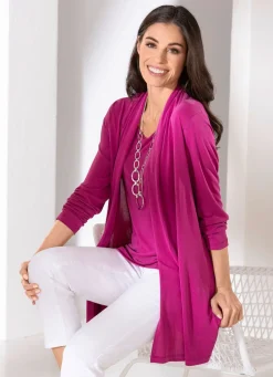Hot BADER 2-teiliges Set bestehend aus Shirtjacke und Trägershirt MAGENTA