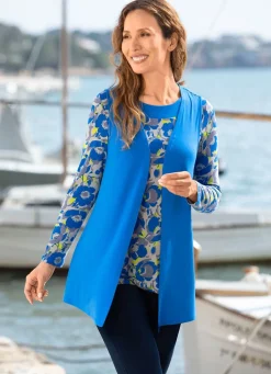 Hot BADER 2-teiliges Set in verschlussloser Form ROYALBLAU-PISTAZIE