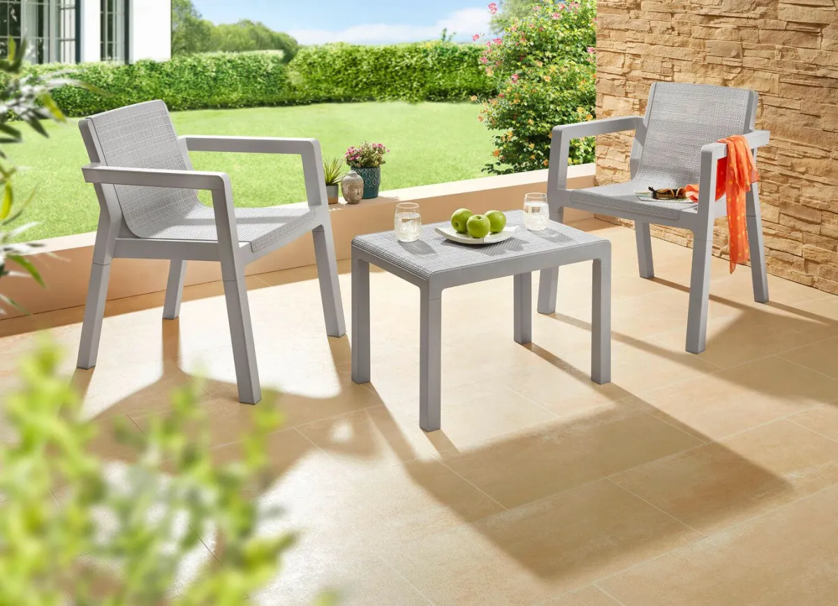 Online BADER 3-teiliges Balkon-Set GRAU
