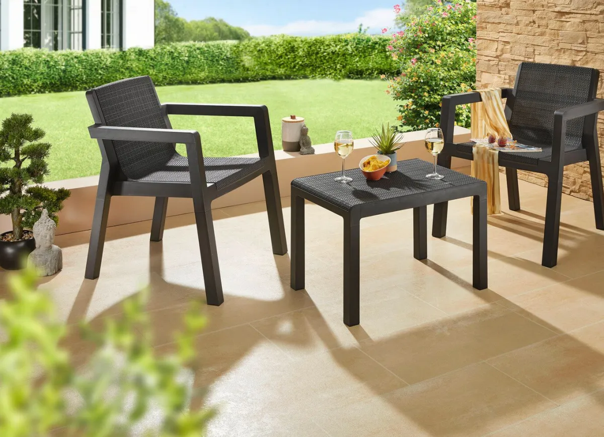 Sale BADER 3-teiliges Balkon-Set ANTHRAZIT