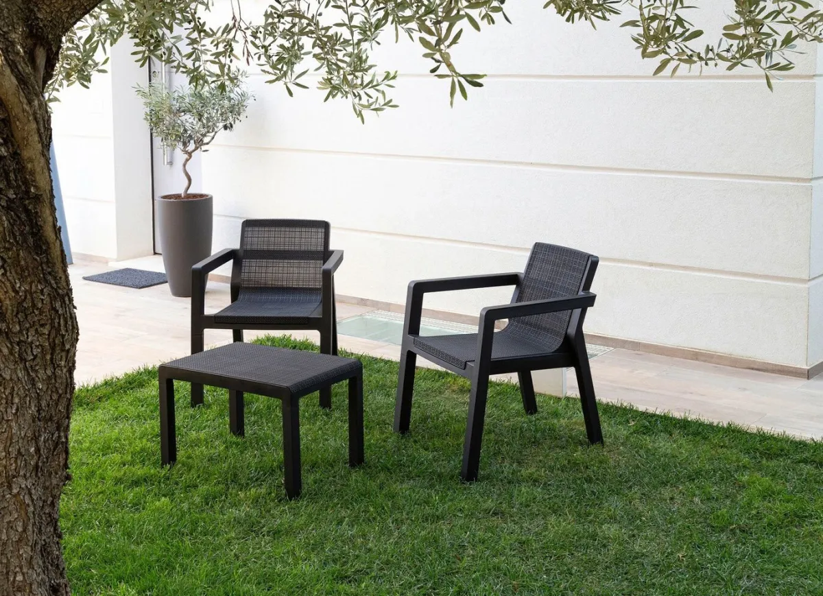 Sale BADER 3-teiliges Balkon-Set ANTHRAZIT