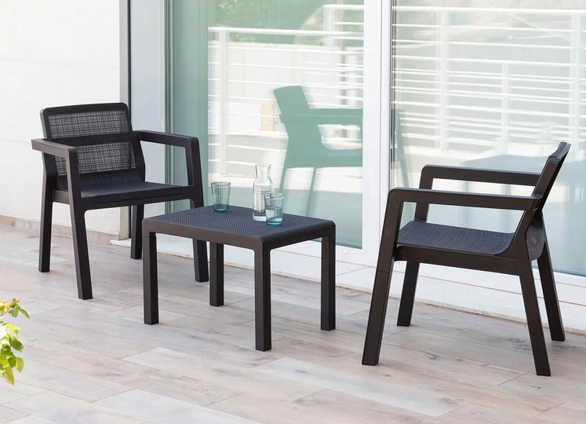 Sale BADER 3-teiliges Balkon-Set ANTHRAZIT