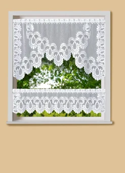 Sale BADER 2-teiliges Fensterset mit Stangendurchzug WEISS