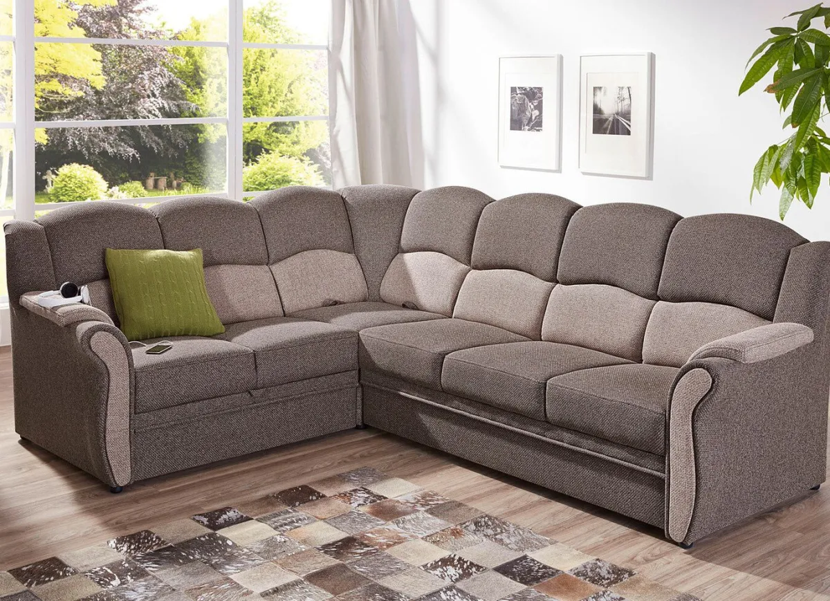 Discount BADER Teilmassive Polstermöbel CAMEL-BEIGE