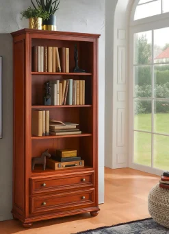 Best BADER Teilmassiver Bücherschrank im Used-Look KIRSCHBAUM