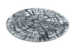 Clearance BADER Teppich im naturnahen Baumstamm-Design GRAU