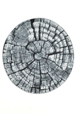 Clearance BADER Teppich im naturnahen Baumstamm-Design GRAU