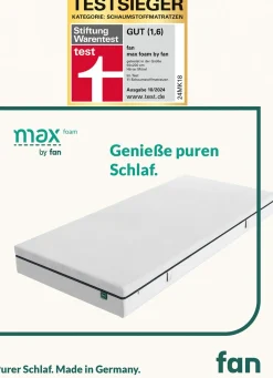fan TESTSIEGER Mehrzonen-Matratze „max foam by “