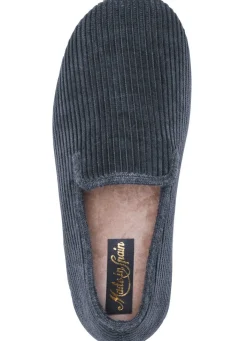Best BADER Textil-Hausschuh in Cord-Optik GRAU