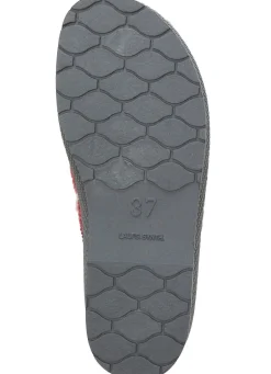 Outlet BADER Textil-Pantoffel mit schöner Stickerei BORDEAUX