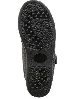 New BADER Textil-Stiefelette mit dezentem Fischgrat-Muster ANTHRAZIT
