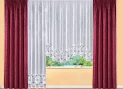 Sale BADER Thermo-Chenille-Verdunkelungsschal mit Multifunktionsband BORDEAUX