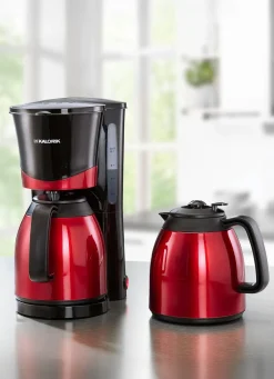 Outlet BADER Thermo-Kaffeemaschine mit 2 Thermokannen ROT