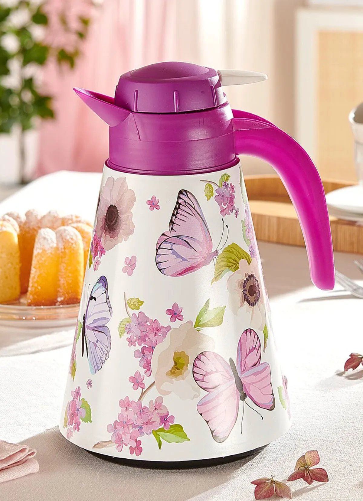 Sale BADER Thermokanne im bunten Blumen-Design