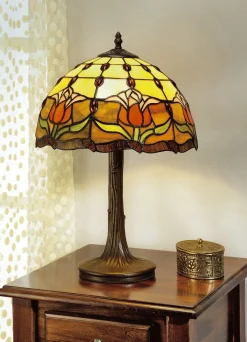 Best BADER Tiffany-Leuchte, 1-flammig mit durchgefärbten Tiffany-Glasstückchen BUNT