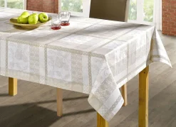 Online BADER Tischdecke aus 100% Baumwolle mit Acryl-Versiegelung BEIGE