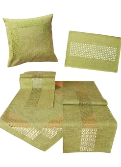 Clearance BADER Tischdecke mit dekorativer Lochstanzung GRÜN