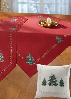Outlet BADER Tisch- und Raumdekoration mit Glitzergarn ROT