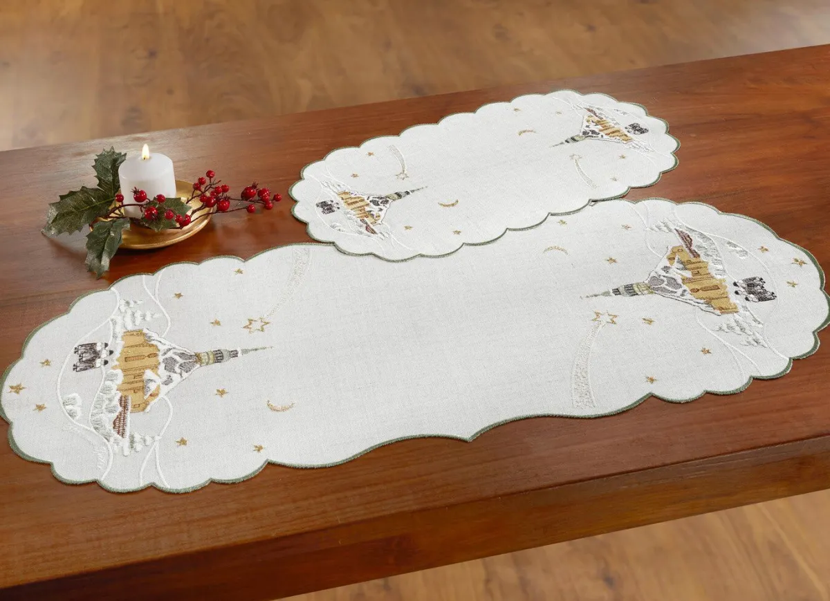 Hot PLAUENER SPITZE Tisch- und Raumdekoration mit echter CREME