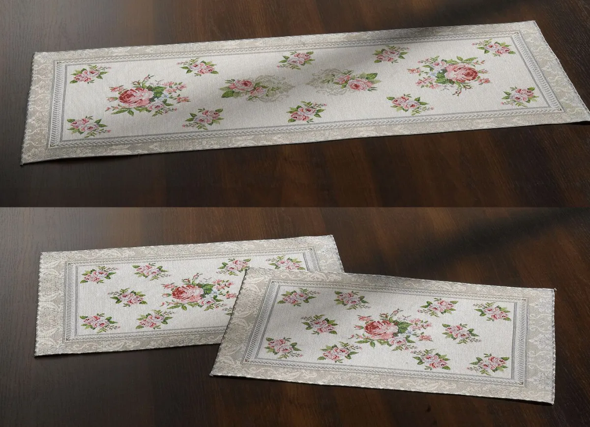 BADER Tisch- und Raumdekoration mit romantischem Rosenmotiv MULTICOLOR