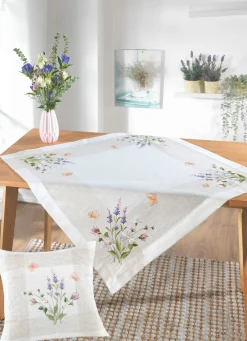New Webana Tisch- und Raumdekoration mit floralem Dessin SEKT-BUNT