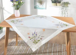 New Webana Tisch- und Raumdekoration mit floralem Dessin SEKT-BUNT