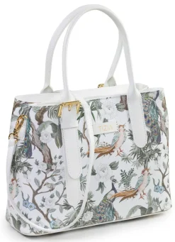 Hot Tizia , Tasche, Damen, mit abnehmbarem, verstellbarem Umhängeriemen WEISS-JADEGRÜN