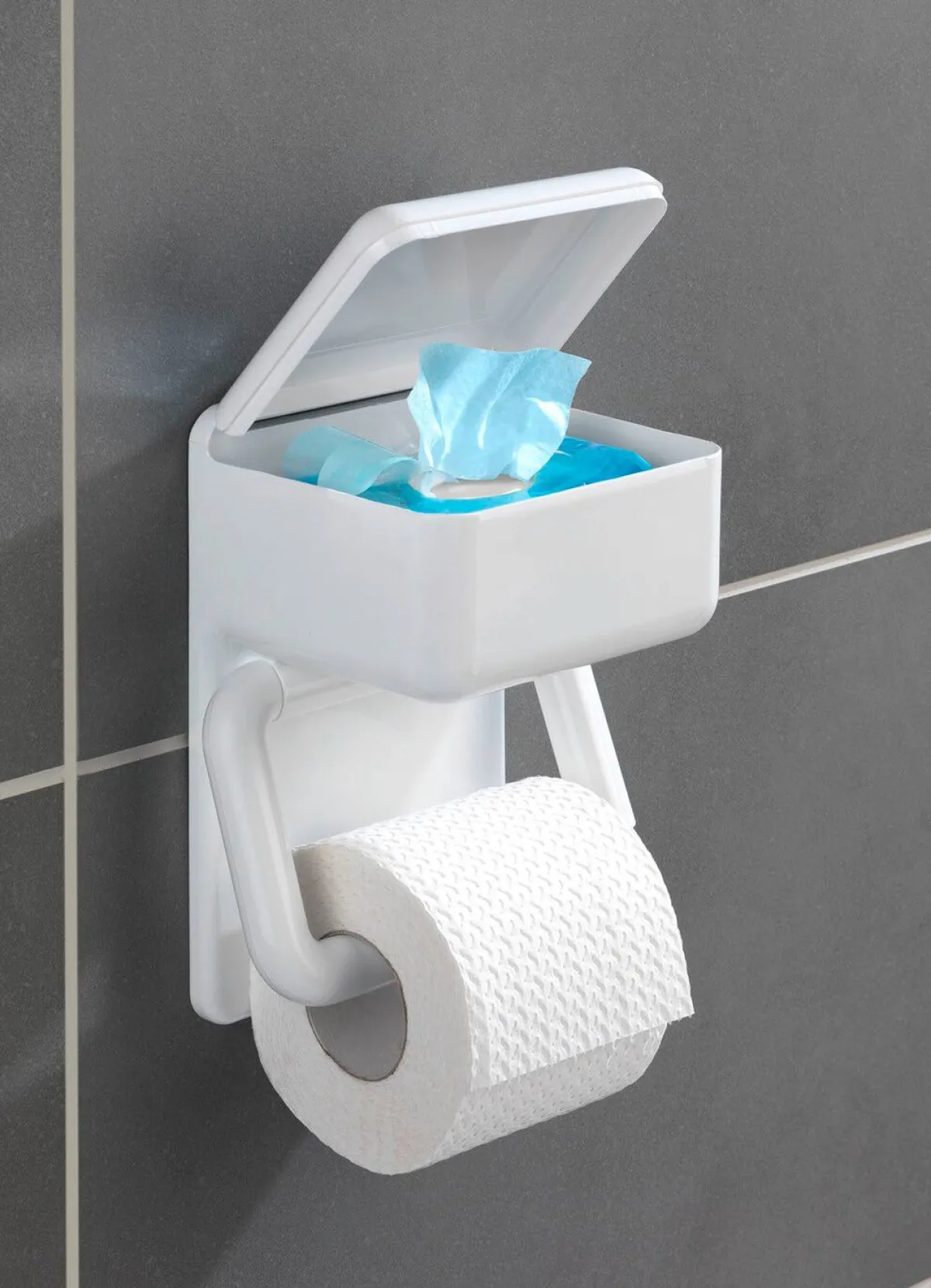 Outlet BADER Toilettenpapierhalter 2-in-1 WEISS
