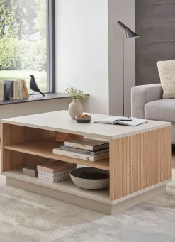 Clearance BADER Toller Couchtisch mit durchgehender Ablagefläche KASCHMIR-EICHE CREMONA