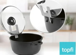 Hot BADER Topfdeckelhalter "Topfi" aus EDELSTAHL