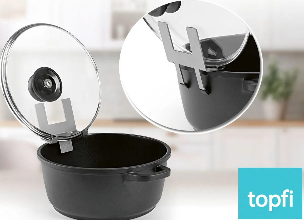 Hot BADER Topfdeckelhalter "Topfi" aus EDELSTAHL